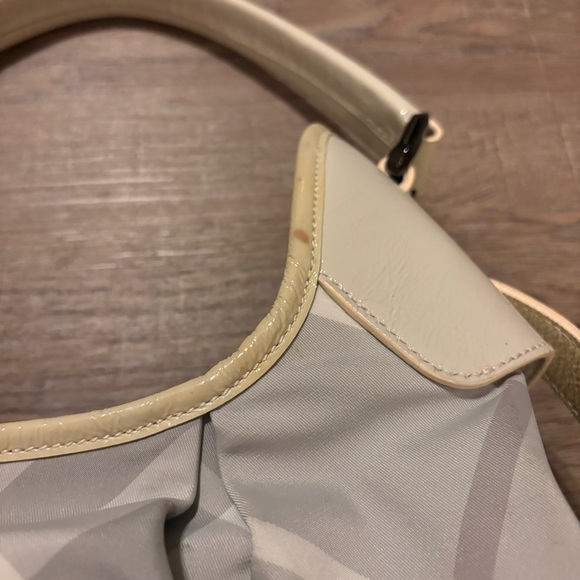 Burberry Ivory Beat Check Canvas Hobo Bag - Picture 11 of 15